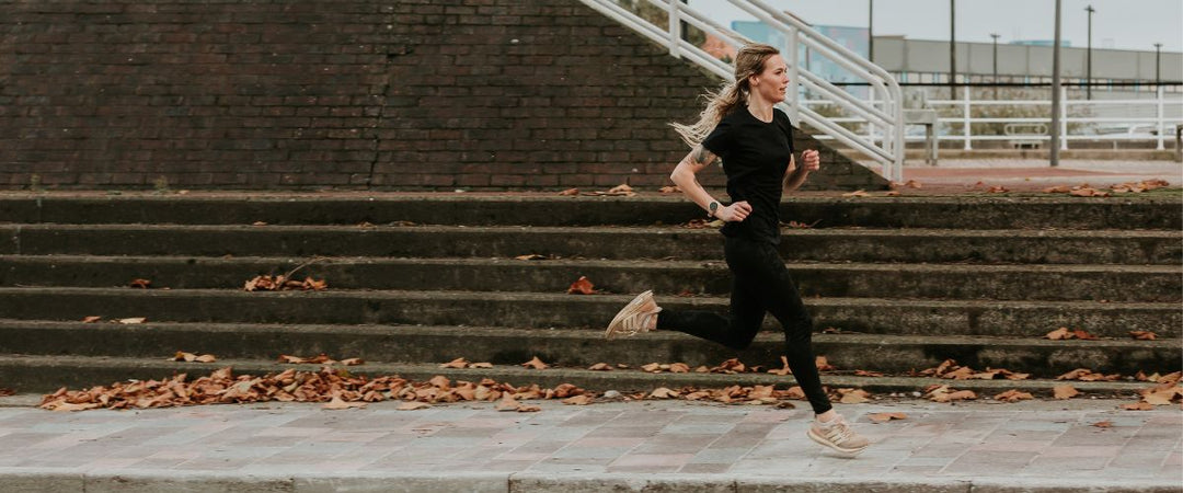 Female athlete running