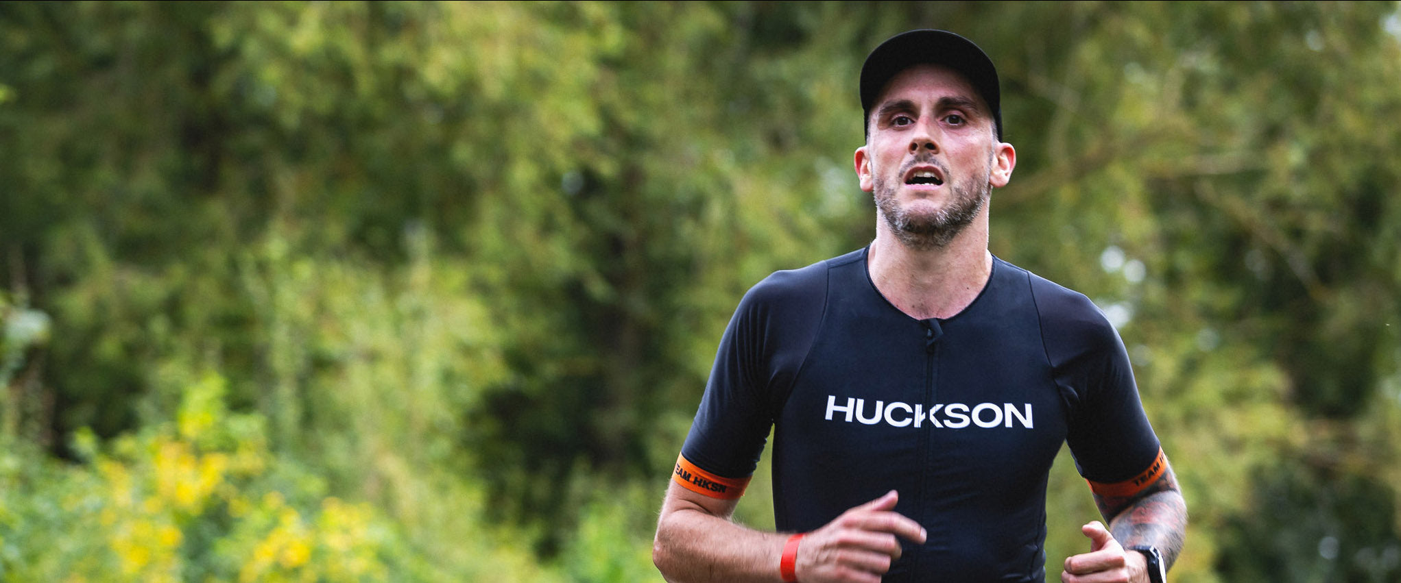 Male athlete running