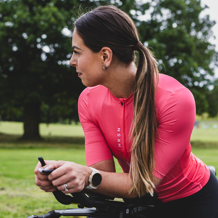 'Racing Line' Wild Coral SS Jersey