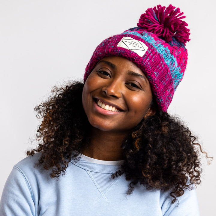 Winter Berries Corkscrew Bobble Beanie